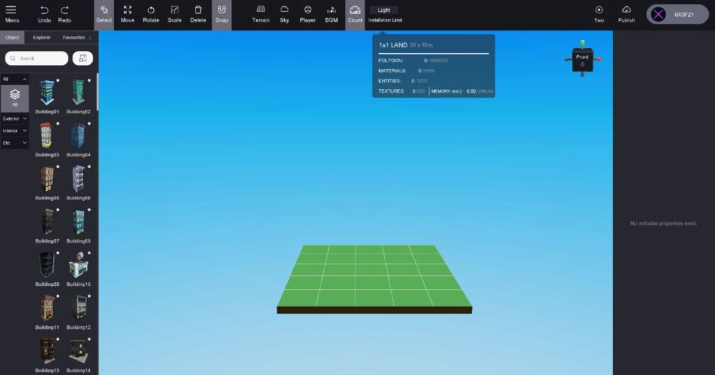 XANA BUILDER ログイン　操作方法　ショートカット